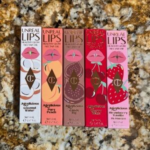 Charlotte Tilbury Unreal Lips Healthy Glow Nectar Oil Bundle-$FIRM